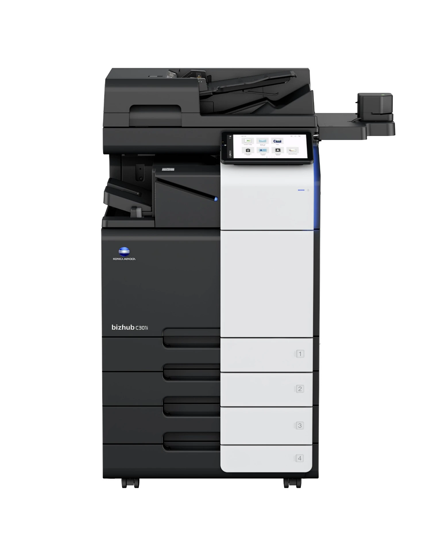 Konica Minolta bizhub C301i printer voor rouwdrukwerk